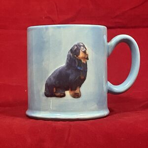 The Old Pottery Company Dachshund Sausage Dog Puppy Blue 3D Mug Cup ceramic